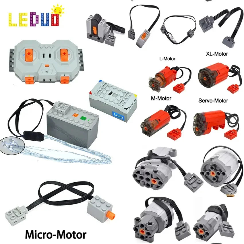 Motor en power set voor techniek – Compatibel met LEGO®