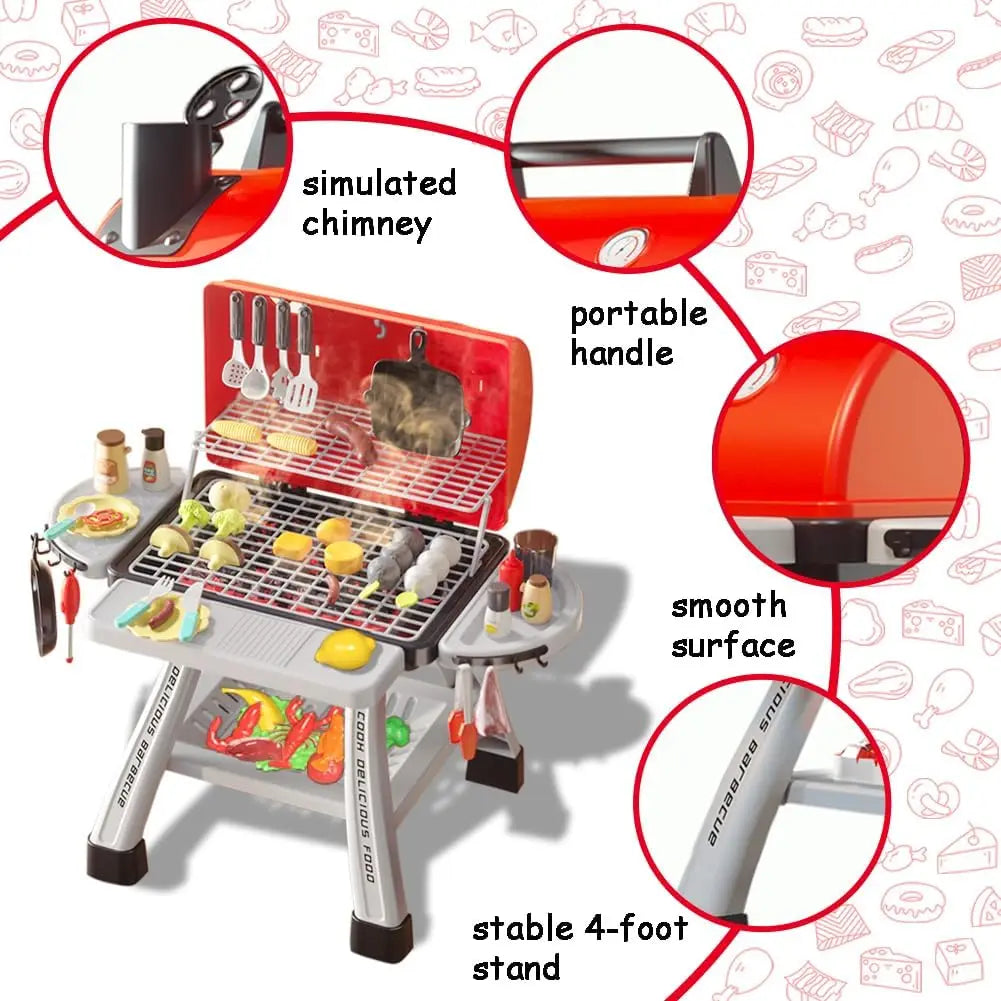 Speelgoed BBQ Grill met Rook, Geluid en Licht voor Kinderen