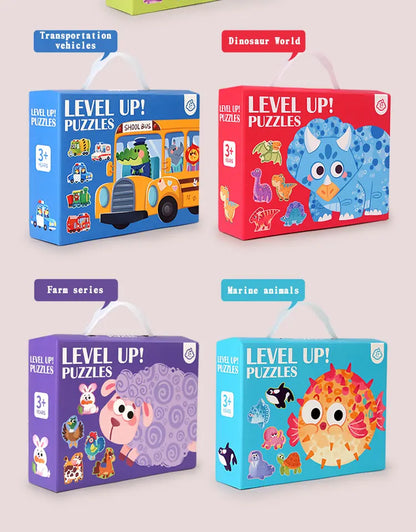 Educatieve legpuzzel set met dieren voor kinderen (verschillende moeilijkheidsgraden)