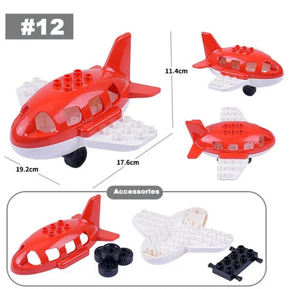 Voertuigen set voor grote bouwstenen – Compatibel met Duplo®