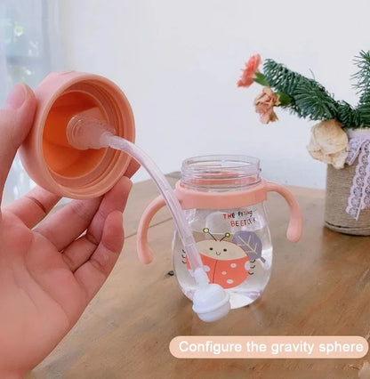 Anti-lek Drinkbeker met Rietje en Zwaartekrachtbal voor Baby's en Peuters