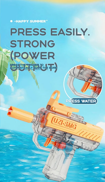 UZI Waterpistool Niet-Elektrisch | Handmatig Hoge Druk Waterpistool voor Kinderen en Volwassenen