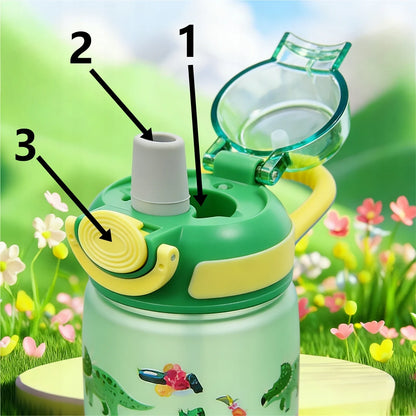 Smaak Waterfles voor Kinderen - 650 ml Tritan met 5 Smaakringen