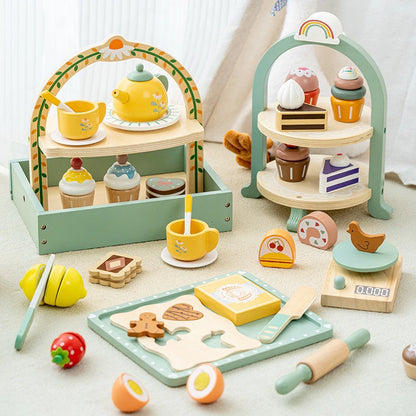 Houten Theeservies Speelset voor Kinderen