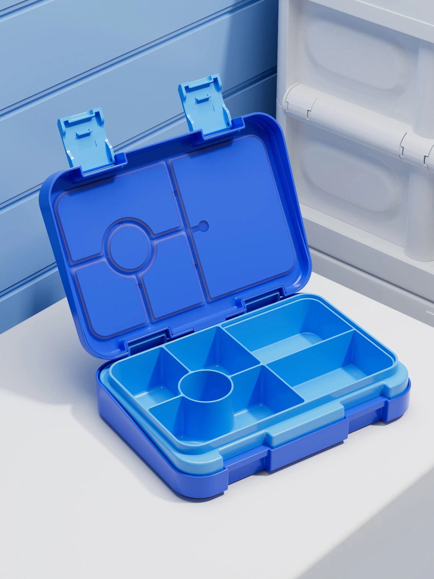 Lekdichte Lunchbox met Vakken - Magnetronbestendig met Kerstprint