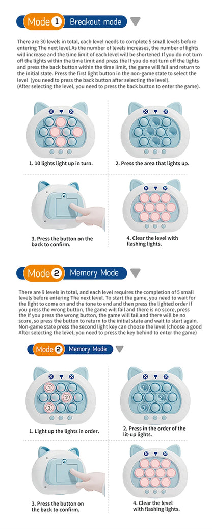 Elektronisch Push Bubble Spel met Licht (Anti-stress Speelgoed)