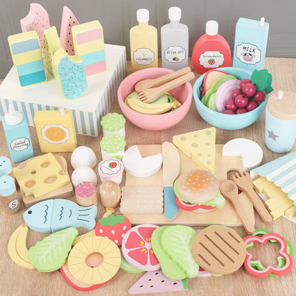 Houten Speelgoed Eten Snijset voor Kinderkeuken (3-6 jaar)