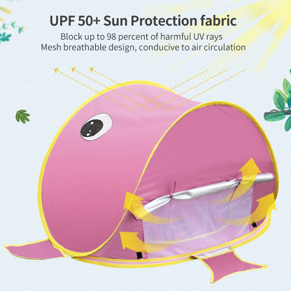 Pop-up Strandtent voor Kinderen met Zwembadje en UV-bescherming