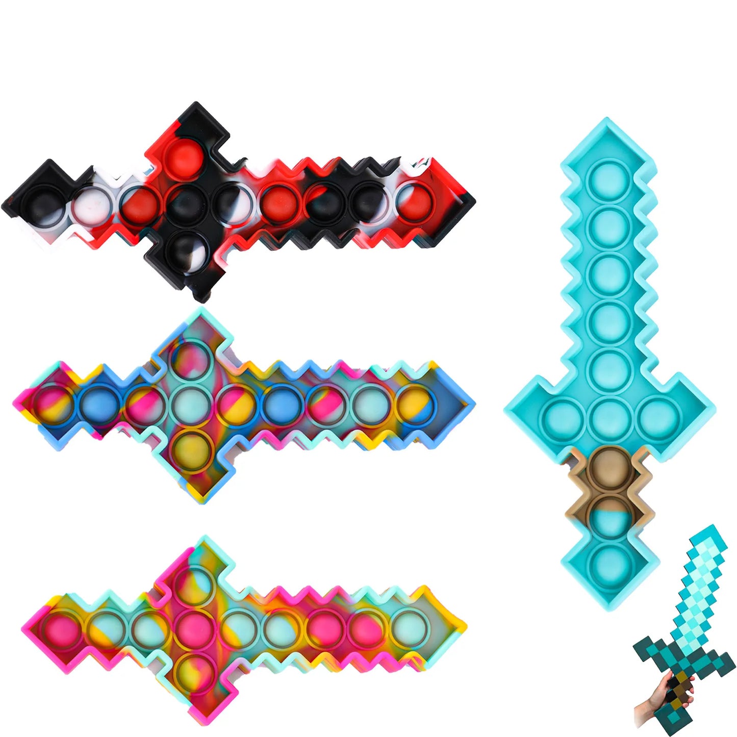 Pop Fidget Speelgoed Zwaard – Sensorisch Anti-Stress Bubbel Toy