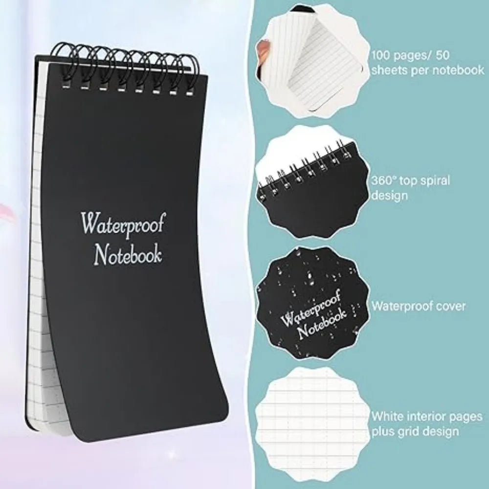 Waterproof Zaknotitieboekjes Set (3 stuks) – Voor Elk Weer