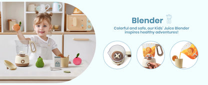 Plastic speelgoed keukenapparaten set met broodrooster, mixer en blender