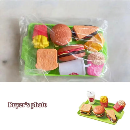 Speelkeukenset voor kinderen met gesimuleerd eten