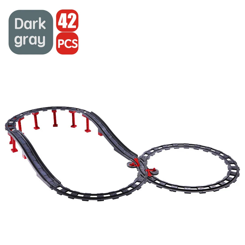 Treinrails set voor grote bouwstenen – Compatibel met Duplo®