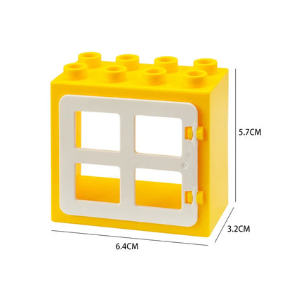 Ramen & deuren voor grote bouwstenen – Compatibel met Duplo®