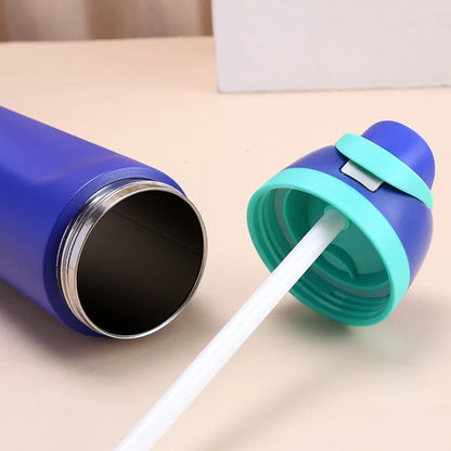 Geïsoleerde RVS Drinkfles met Rietje voor Kinderen