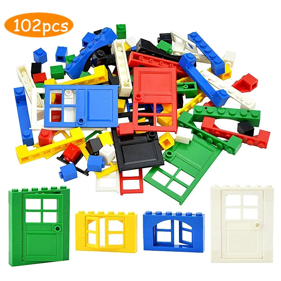 Ramen & deuren bouwstenen set – Compatibel met LEGO® bouwstenen