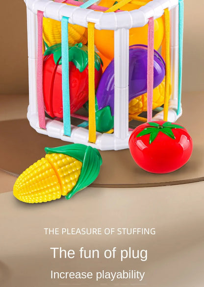 Montessori Speelset: Fruit Snijden en Vormen Sorteren