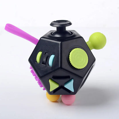 Fidget Cube met 12 Kanten voor Concentratie en Stressvermindering