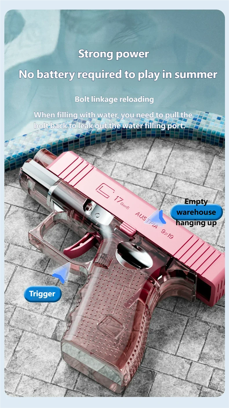 Mini Waterpistool voor Tieners en Volwassenen - Buitenplezier