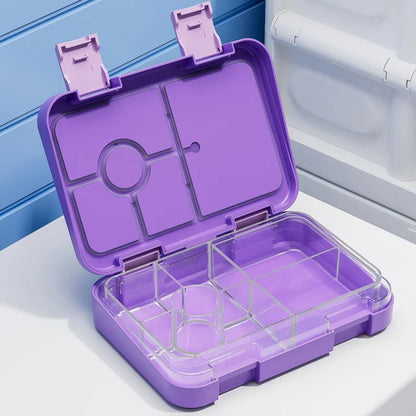 Lekdichte Lunchbox met Vakken - Magnetronbestendig met Kerstprint