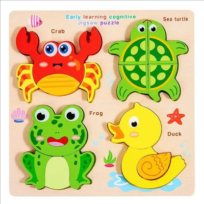 Houten 3D Puzzel voor Peuters 1-3 Jaar