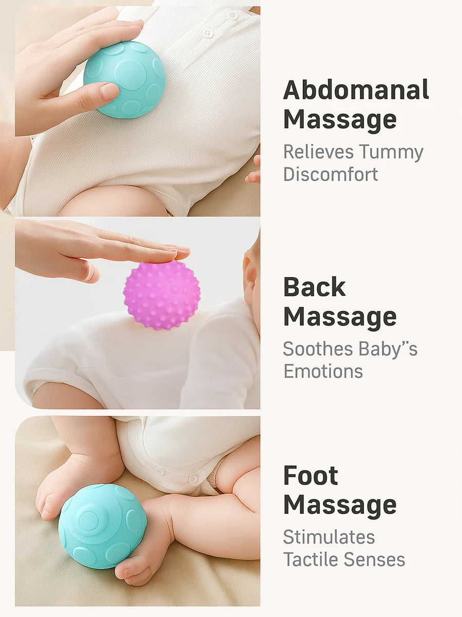 Set van 6 Baby Sensorische Ballen – Bijt- en Ontwikkelingsspeelgoed