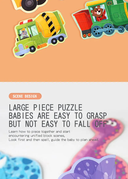 Educatieve legpuzzel set met dieren voor kinderen (verschillende moeilijkheidsgraden)