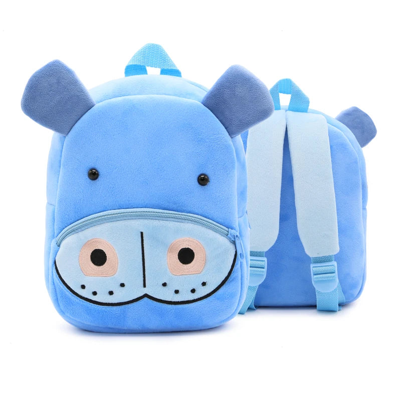 Leuke Pluchen Kinderrugzak met Dierenprint (4-6 Jaar)