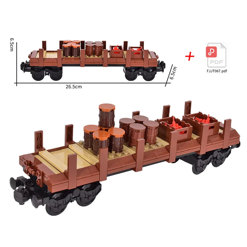Bouwblokken Stoomtrein met Wagons - Compatibel met LEGO®