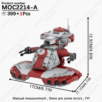 MOOXI Space Wars Bouwset: Voertuig & Tank Compatibel met LEGO®