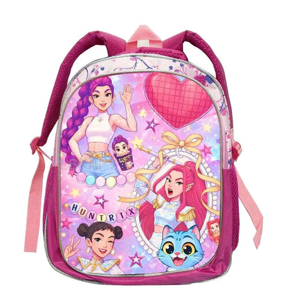 Zachte Roze Cartoon Rugzak 12 inch voor Kinderen