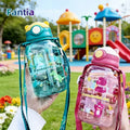 Lekvrije Waterfles 650ml voor Kinderen met Rietje en Leuke Print