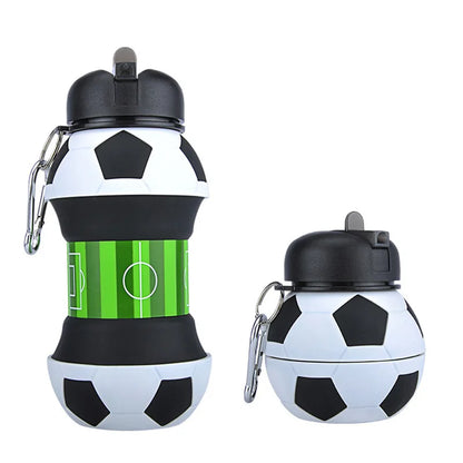 Opvouwbare Voetbal/Basketbal Siliconen Waterfles voor Kinderen