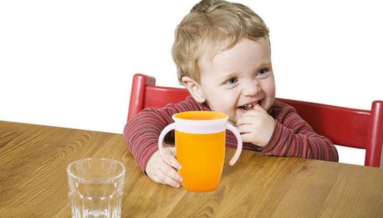Lekvrije Draaibare Baby Drinkbeker met Handvatten en Draaideksel 1-2 Jaar