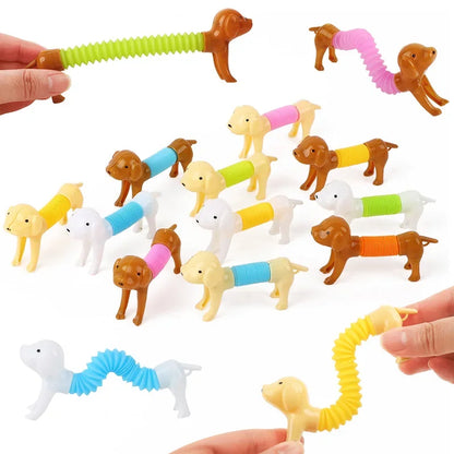 Set van 10 Rekbare en Uitschuifbare Pop Tubes Zintuiglijk Speelgoed
