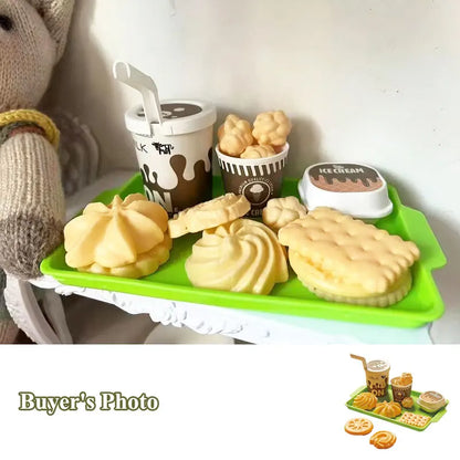 Speelkeukenset voor kinderen met gesimuleerd eten
