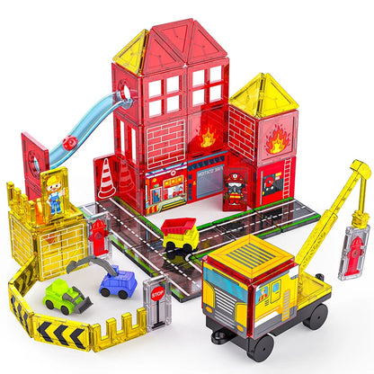 Magnetische Bouwblokken Brandweer Thema