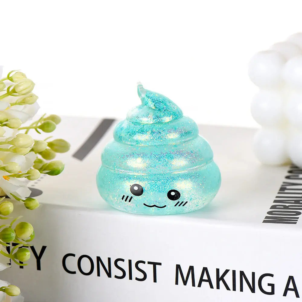 Squishy Poep Stressbal met Glitter