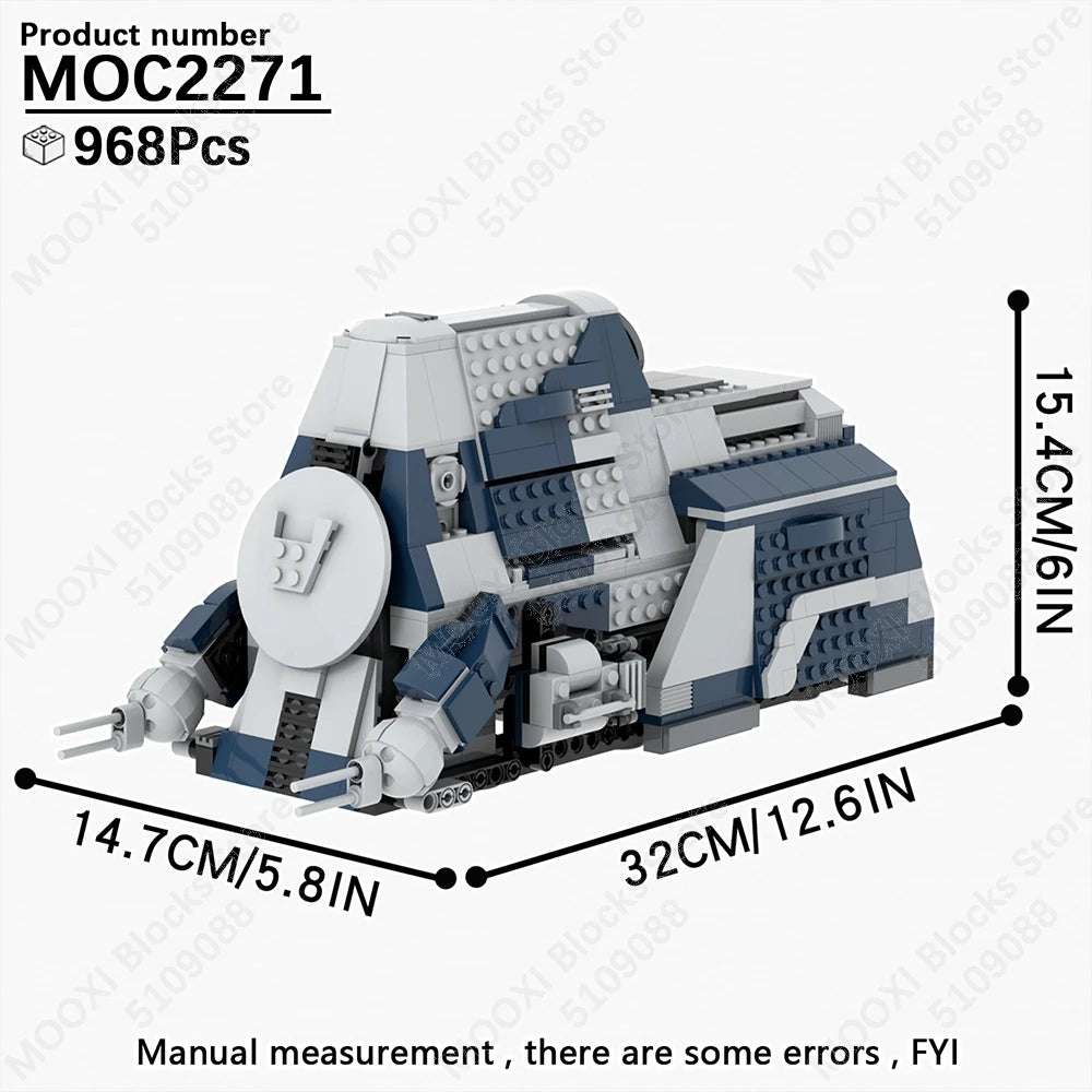 MOOXI Space Wars Bouwset: Voertuig & Tank Compatibel met LEGO®