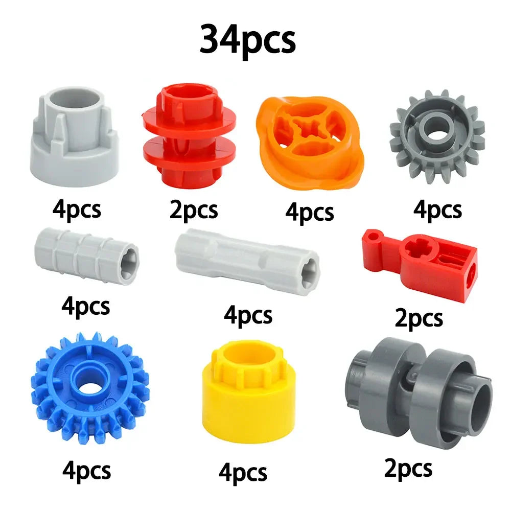 Technische tandwielen set voor beweging – Compatibel met LEGO®
