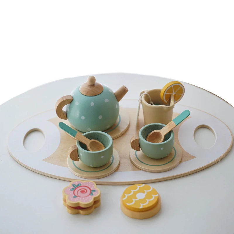 Houten Theeservies Speelset voor Kinderen