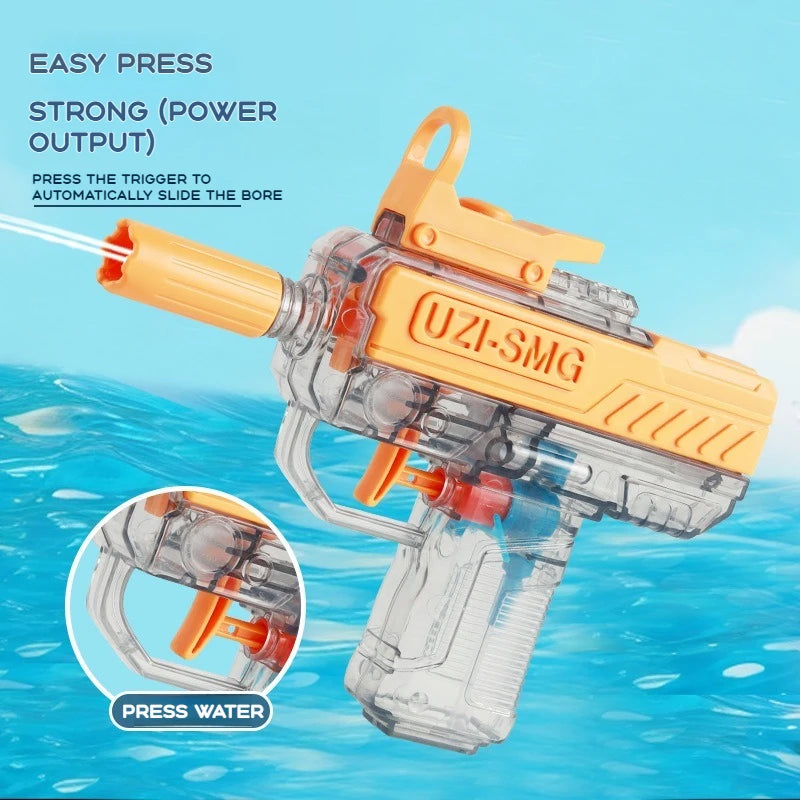 UZI Waterpistool Niet-Elektrisch | Handmatig Hoge Druk Waterpistool voor Kinderen en Volwassenen