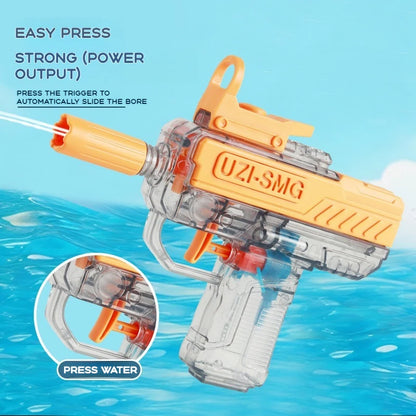 UZI Waterpistool Niet-Elektrisch | Handmatig Hoge Druk Waterpistool voor Kinderen en Volwassenen