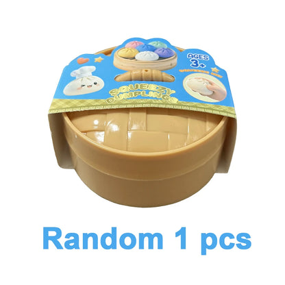Realistische Knijpdumpling Fidget Toy met Steamer