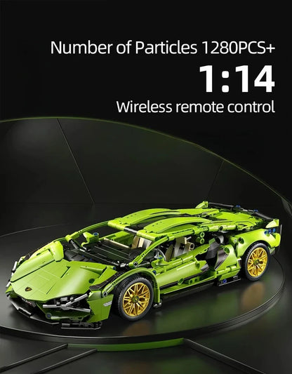 Bouwblok Raceauto - Statisch of Dynamisch - LEGO® Compatibel