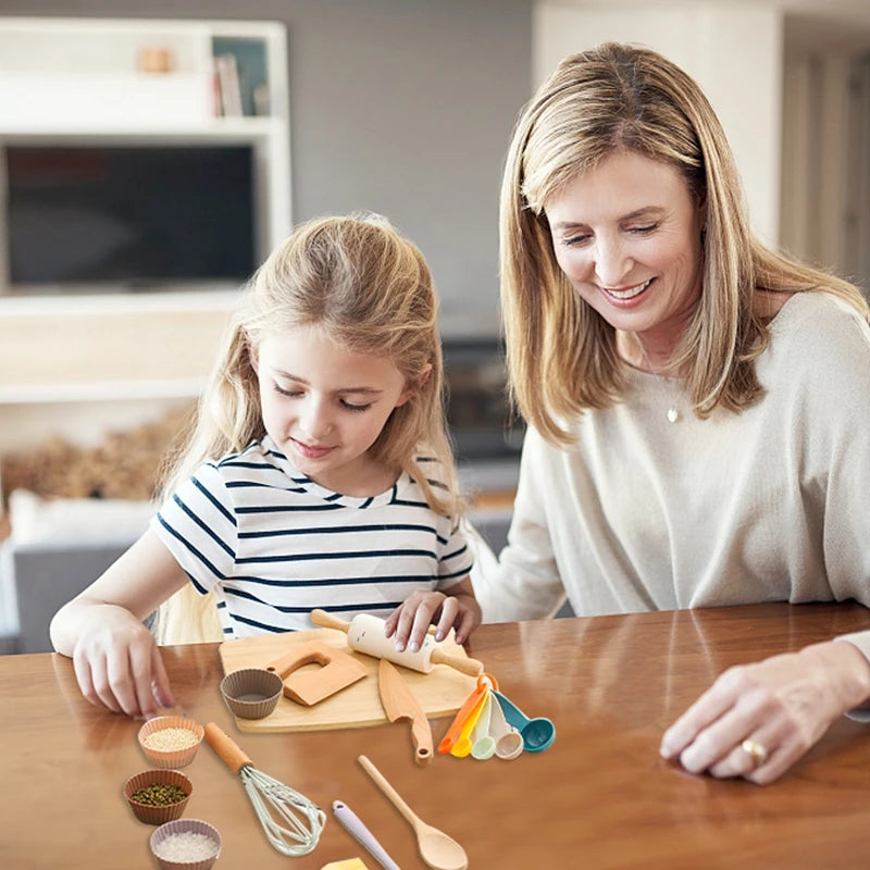 Houten Speelkeuken voor Kinderen met Snijplank en Schort