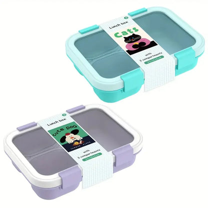 Lekdichte Bento Lunchbox met Handvat - Stapelbaar Siliconen