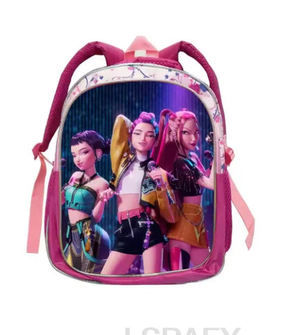 Zachte Roze Cartoon Rugzak 12 inch voor Kinderen