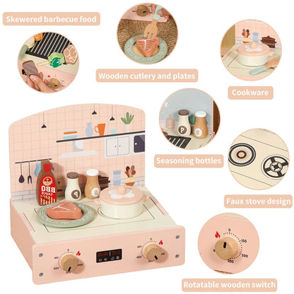 Houten Speelkeuken met Accessoires voor Kinderen