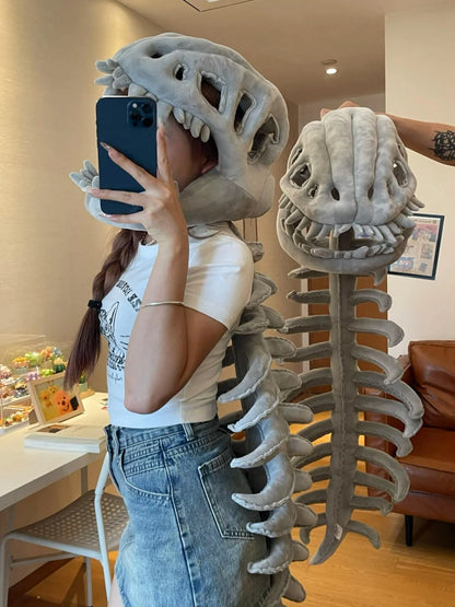 Dinosaurus Skelet Kostuum met Hoofdeksel voor Cosplay